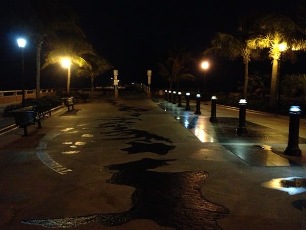 Key West Aids Memorial at Full Moon Glistening