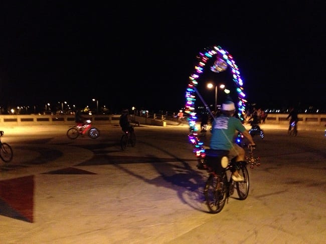 Key West Christmas Lighted Bike Parade Storms the White Street Pier